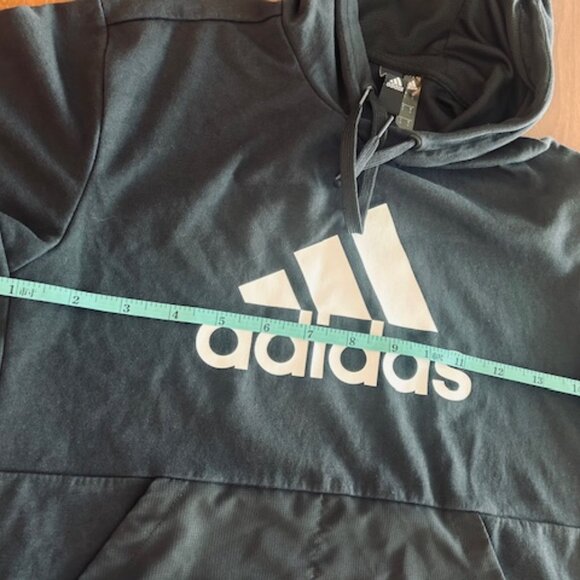 CLEARANCE!  ADIDAS - Men's Short Sleeve Hoodie, Black, Size S - Picture 9 of 10